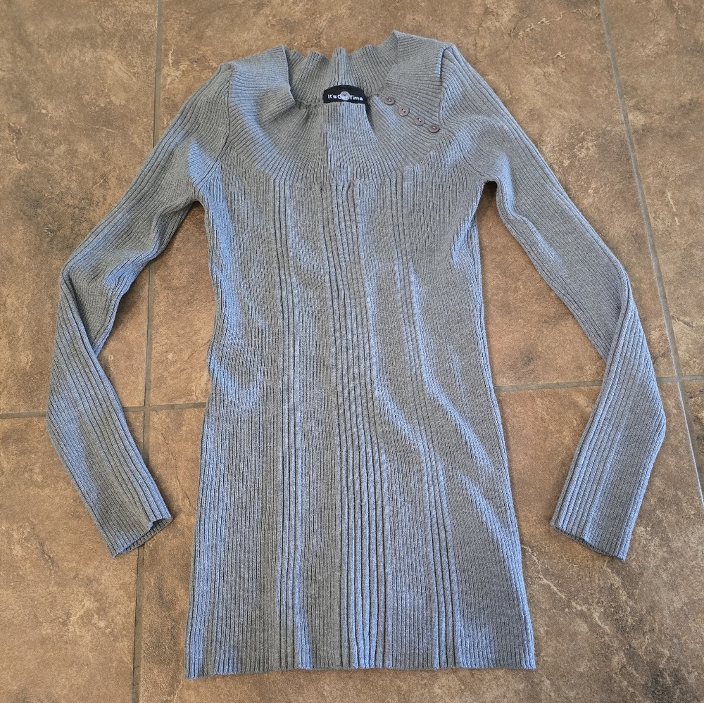 Grey | IT'S OUR TIME | Ribbed Sweater